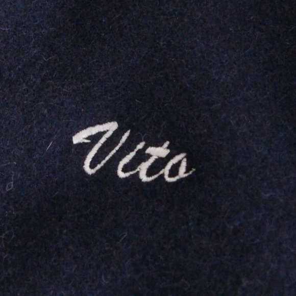 VTG Reed Sportswear Navy 100% Wool And Leather Detroit Police Supporter Jacket L - Picture 12 of 15